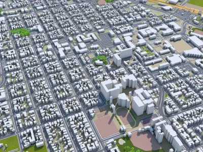 Santa Clara California USA 20km Low-poly 3D model