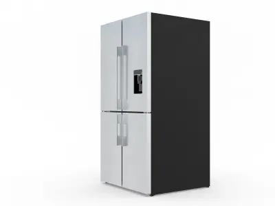 Fisher and Paykel 605L French Quad Door Fridge 3D model