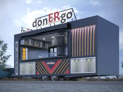 CONTAINER FOOD TRUCK IMMBIS DONERGO 3D model