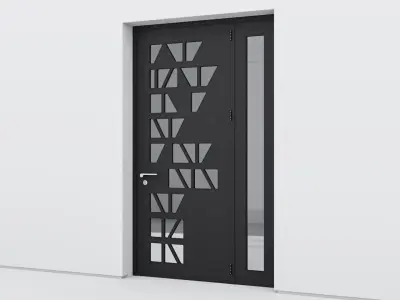 Aluminium door 349 3D model