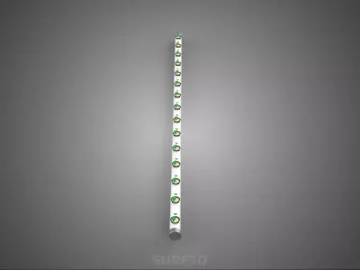 PVC PIPE CHANNEL NET POTS NFT HYDROPONIC CROP SEEDLING PLANT 3D model