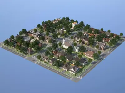 City Town KC10 Low-poly 3D model