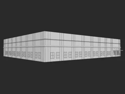 Industrial Warehouse Low-poly 3D model get