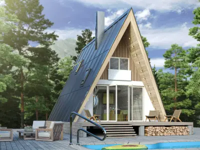 A-Frame House 3D model