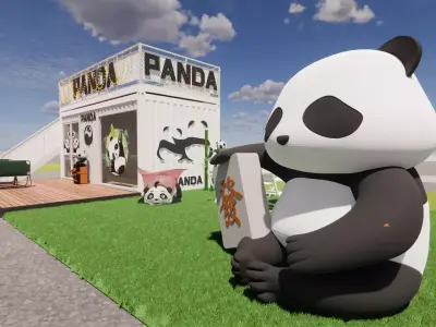 Container coffee shop-2 3D model