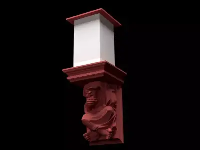 Lamp Gargoyle Sculpture 3D print model