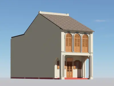 Malaysia Shophouse 1760 3D model