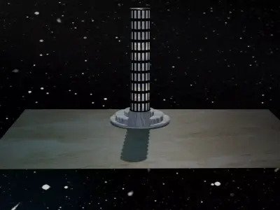 Cosmic Tower Base Low-poly 3D model