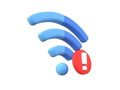 Wifi Problem Symbol v1 001 Low-poly 3D model