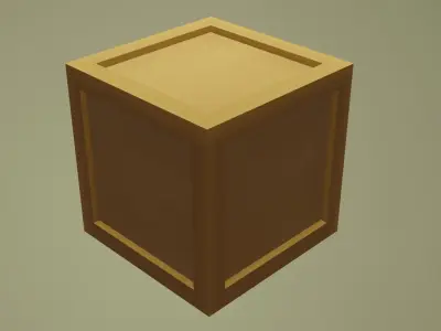 Simple game-ready box Free low-poly 3D model