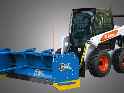 S76 Skid Steer Loader - Kage SnowFire Plow System 3D model