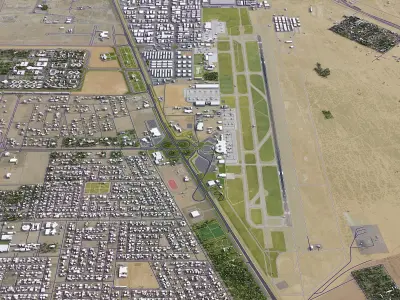 Sharjah - Airport - SHJ Low-poly 3D model