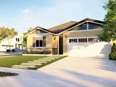  3D Exterior Scene 3D model design garden and landscape city  3D model