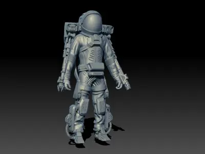 Si-fi spacesuit High-poly 3D model 3D model
