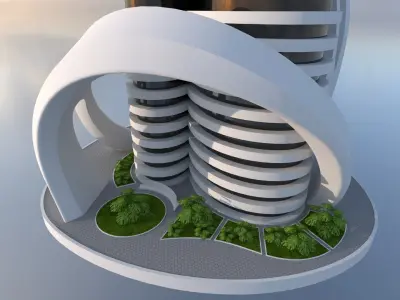 Sci-Fi Futuristic Buildings - High-Quality Pack 3D model