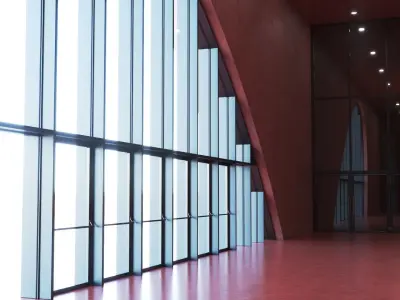 Red Hall Interior 3D model