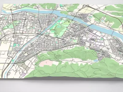 Cityscape Gyeongju South Korea 3D model