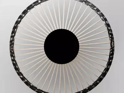 FAFIAR Rattan Pendant Light Chandelier Low-poly 3D model