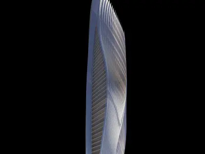 Aesthetic Skyscraper 3D model