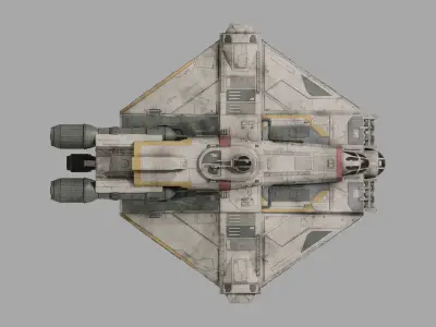 VCX-100 Ghost Remastered - Star Wars Ahsoka 3D model