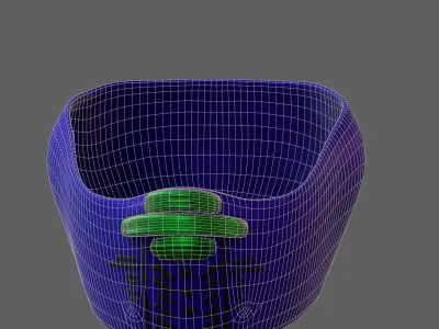 Gas mask helmet 3d model scifi Low-poly  Low-poly 3D model 336