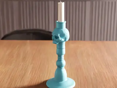 Skull Candle Holder STL File - 183 3D print model