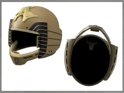 Colonial Warrior Viper Helmet Battlestar Galactica 3D print model