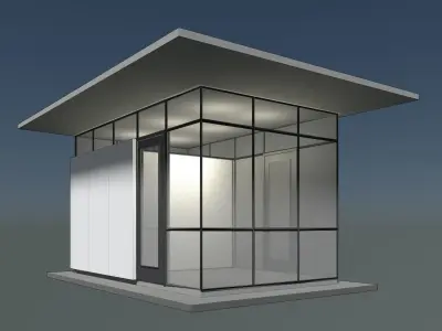 Security booth 3D Model Pack