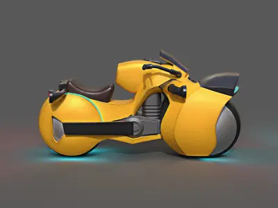 Sci-fi Bike Game Ready 5 3D model