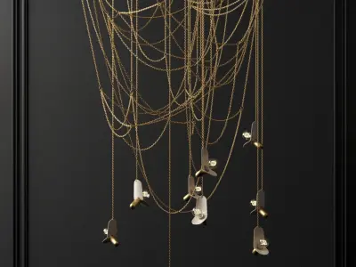 Chain chandelier  3D model