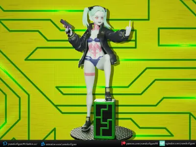 Rebecca cyberpunk edgerunner figure 3d 3D print model