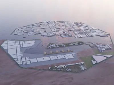 Oxagon - Neom Saudi arabia 3D model