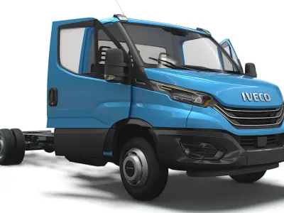Iveco Daily Single Cab HQ Interior L5 Chassis 2023 3D model