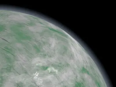 Pale Crystal Planet 3D model