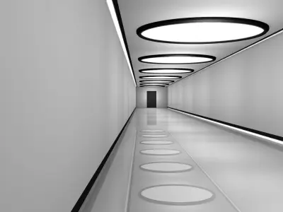 Sci Fi Corridor 3D model 23