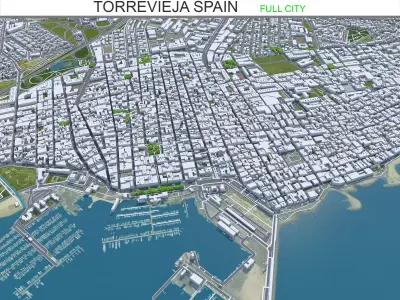 Torrevieja Spain Low-poly 3D model