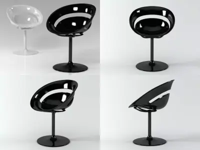 Tina 2 set of plastic chairs 3D model