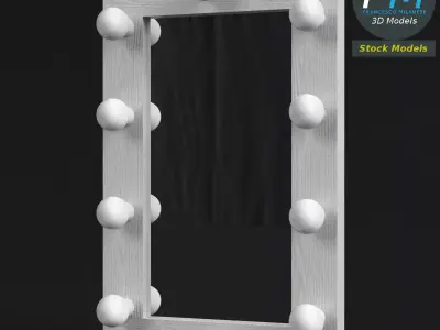 Simple make-up mirror 3D model