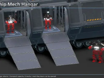 Scifi Dropship Valor Low-poly 3D model