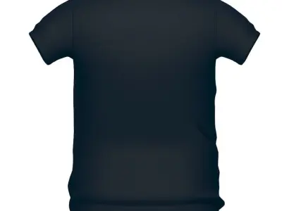 Cartoon High Poly Subdivision Dark Blue Polo Low-poly 3D model