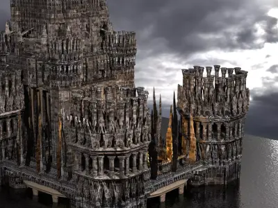 Elden Ring Inspired Sunken Ruins Kit bash 1 3D model