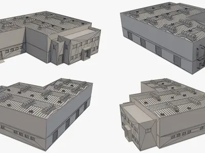  8 Industrial Buildings Set 01 