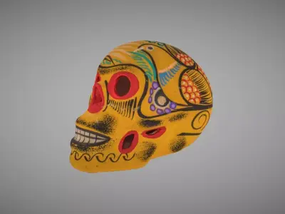 Sugar Skull Low-poly 3D model