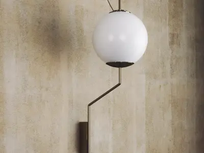 Brass Wall Lamp 3D model