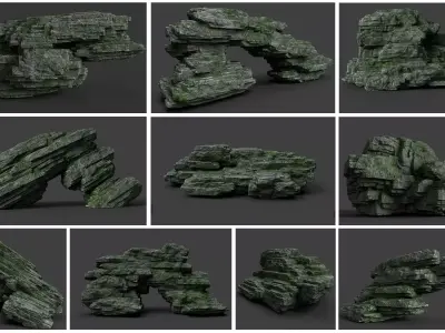 Rock Collection 008 3D Model Pack