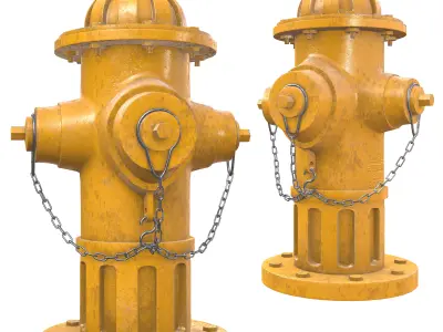 Street Hydrant 02 Low-poly 3D model