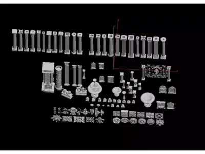 European style architecture and decorative components Texture