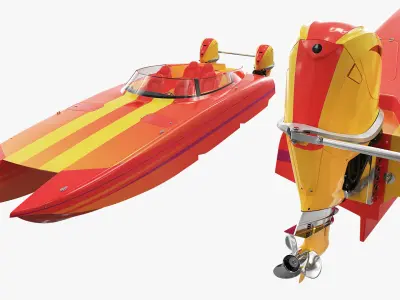  High Performance Racing Boat 