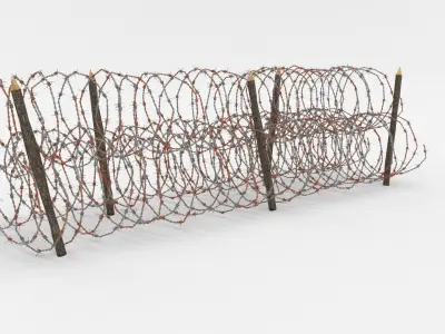 Barb Wire Obstacle 3D model