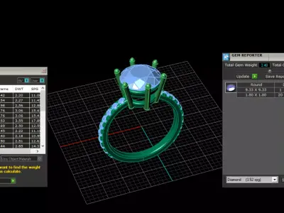 Engagement ring Soraya 3ct 3D print model